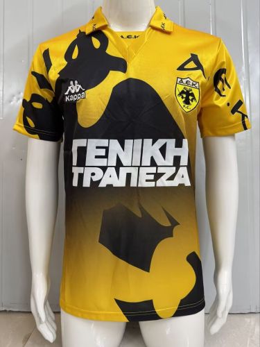 Retro Jersey 1996-1997 AEK Athens Home Soccer Jersey A.E.K. Football Shirt
