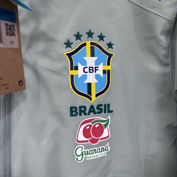 2026 Brazil Thick Fleece Soccer Windbreaker Jacket Football Jacket