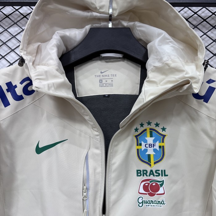 2026 Brazil Thick Fleece Soccer Windbreaker Jacket Football Jacket
