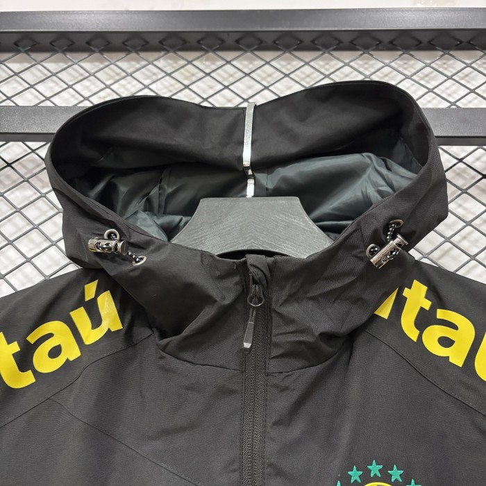 2026 Brazil Thick Fleece Soccer Windbreaker Jacket Football Jacket