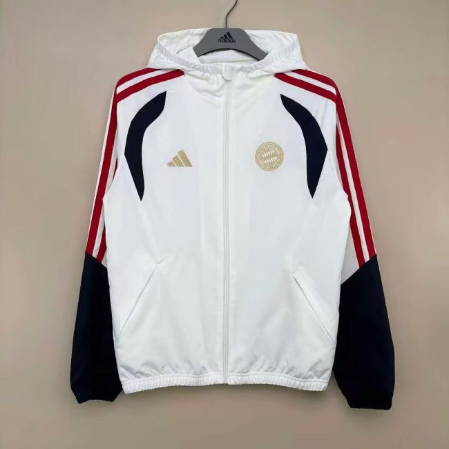 2026-2027 Bayern Munich White Soccer Windbreaker Jacket Football Jacket