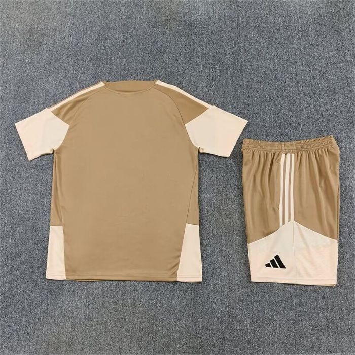 Adult Uniform 2026-2027 Arsenal Gold Soccer Training Jersey and Shorts Football Kits