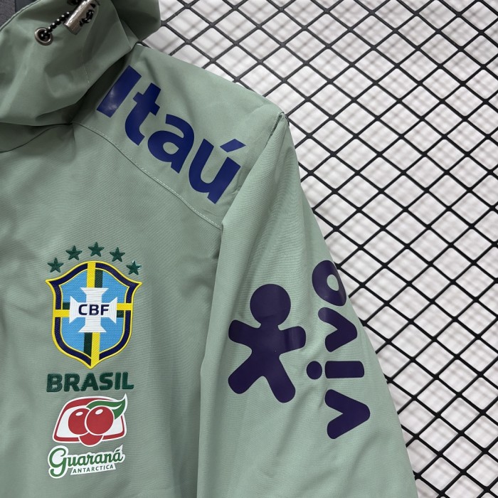 2026 Brazil Thick Fleece Soccer Windbreaker Jacket Football Jacket