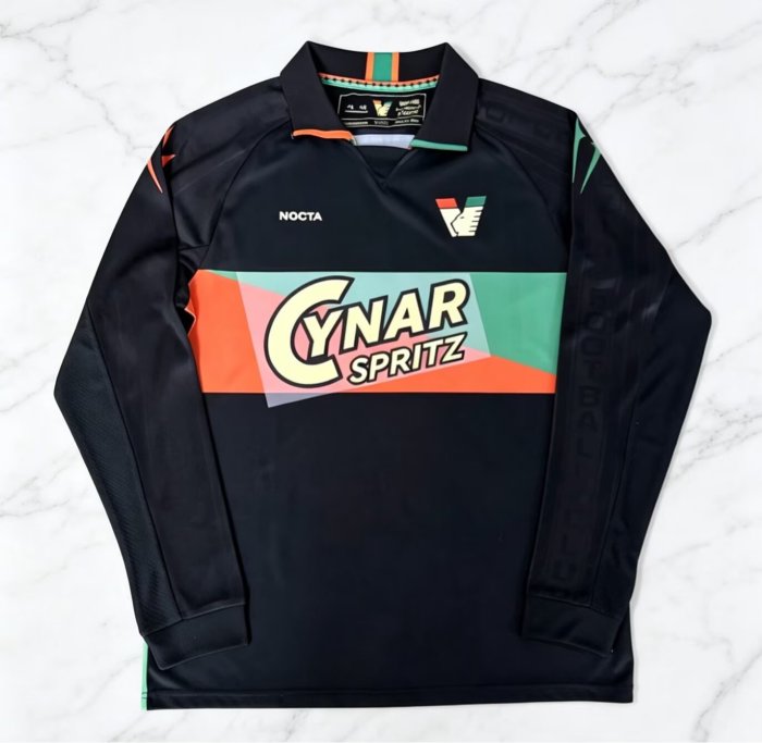 with CYNAR SPRITZ Logo Long Sleeve Fan Version 2026-2027 Venezia Home Soccer Jersey Venice Football Shirt