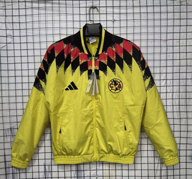 2026-2027 Club America Yellow Retro Model Soccer Windbreaker Jacket Football Jacket
