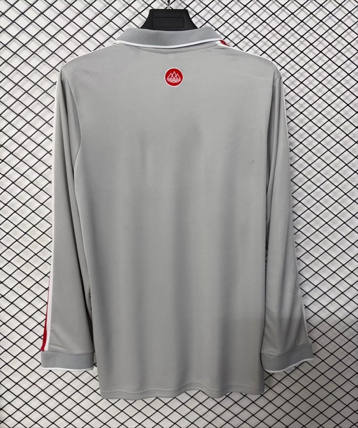 Long Sleeve 2026-2027 Liverpool Grey Retro Model Soccer Jersey Football Shirt