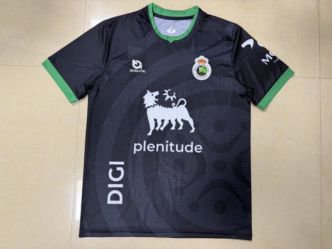 Fan Version 2026-2027 Racing de Santander Third Away Black Soccer Jersey Football Shirt
