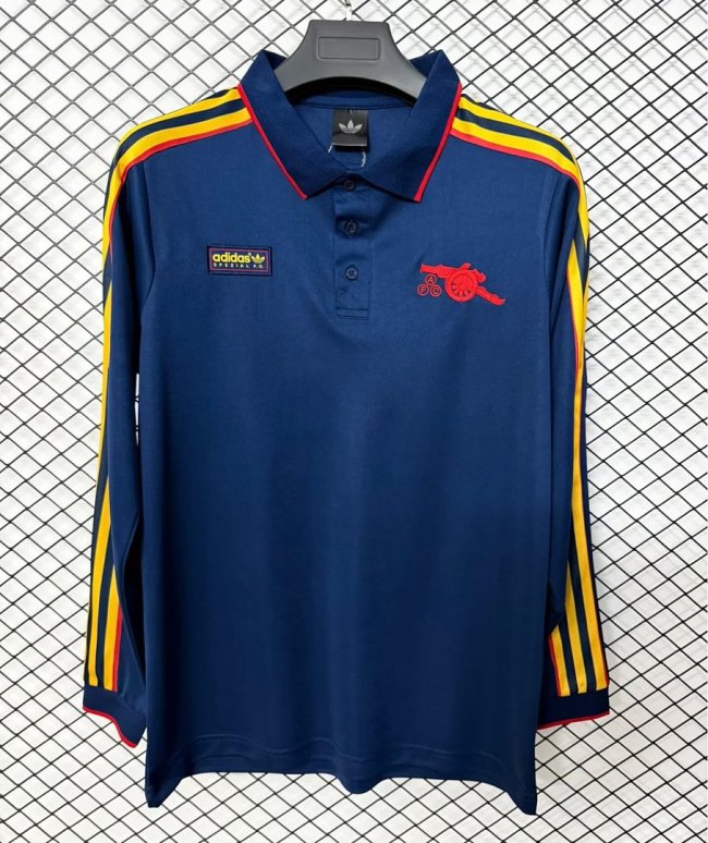 Long Sleeve 2026-2027 Arsenal Dark Blue Retro Model Soccer Jersey Football Shirt