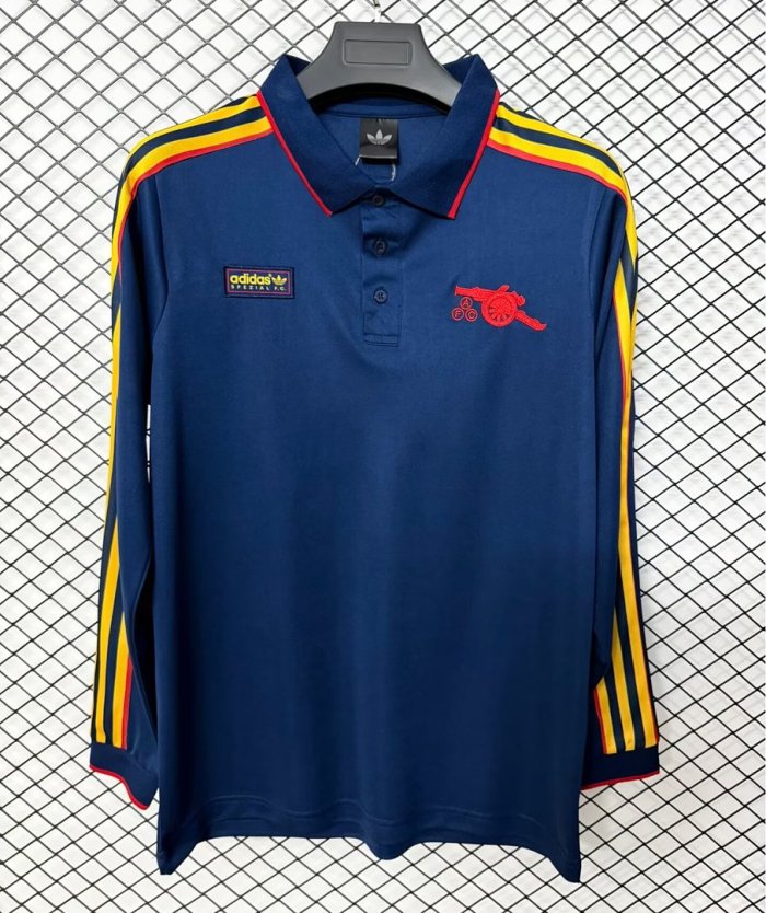 Long Sleeve 2026-2027 Arsenal Dark Blue Retro Model Soccer Jersey Football Shirt