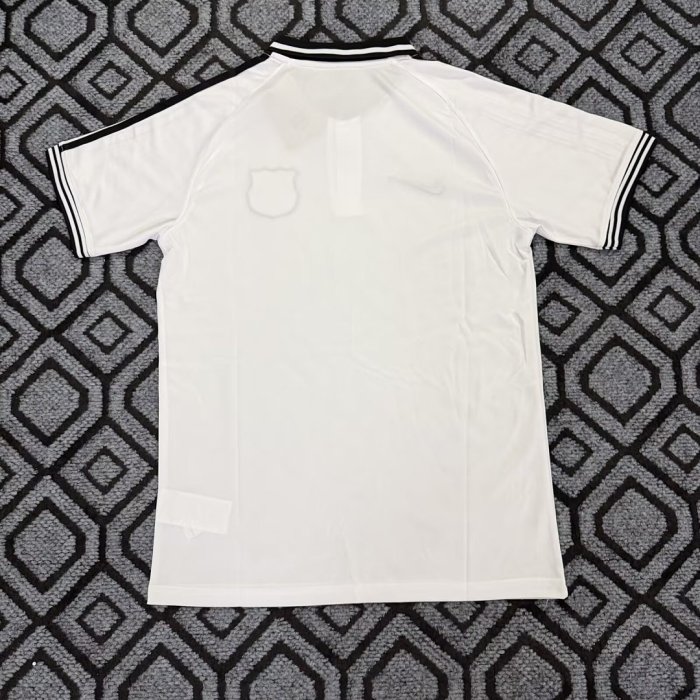 Barca Camisetas de Futbol Fans Version 2026-2027 Barcelona White/Black Soccer Polo