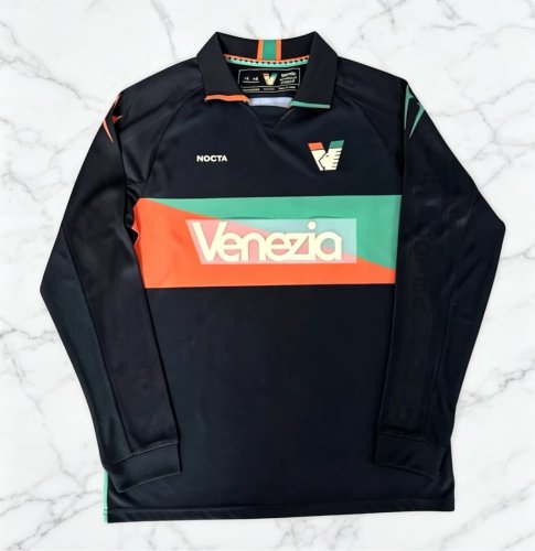 with Venezia Logo Long Sleeve Fan Version 2026-2027 Venezia Home Soccer Jersey Venice Football Shirt