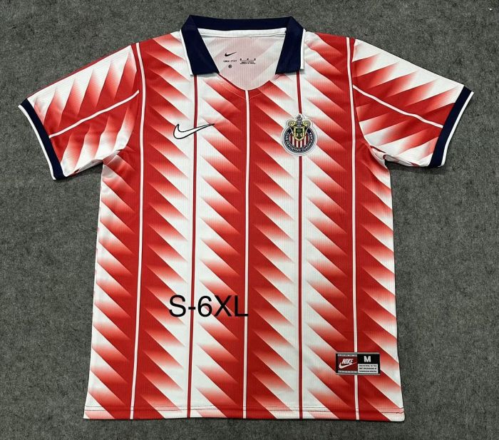 Fan Version 2026-2027 Chivas Red/White Retro Model Soccer Jersey Football Shirt