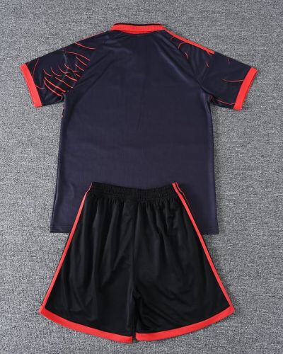 Youth Uniform Kids Kit 2026-2027 Liverpool Black Soccer Training Jersey Shorts Child Football Set