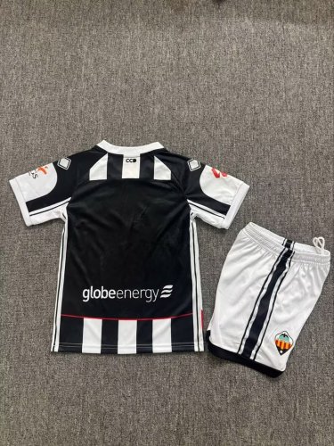 with LALIGA Patch Youth Uniform Kids Kit 2026-2027 Castellon Home Soccer Jersey Shorts Child Football Set