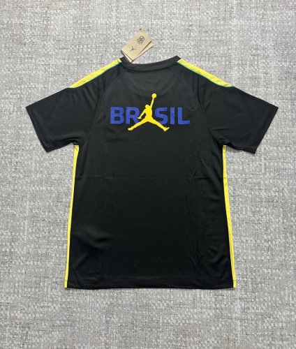 Fan Version 2026 Brazil Black AJ Soccer Training Jersey Brasil Camisetas de Futbol