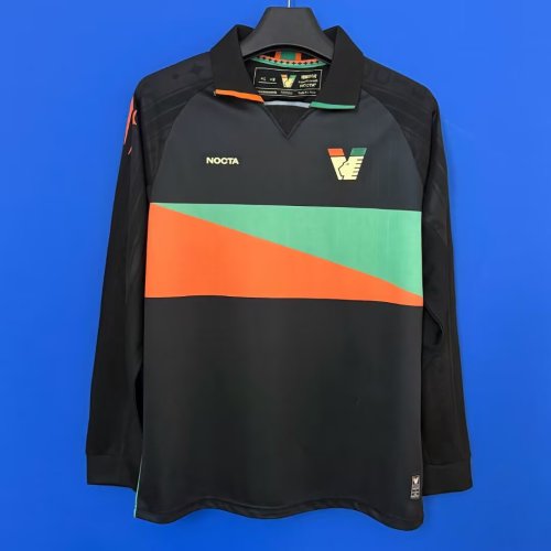 without Sponor Logo Long Sleeve Fan Version 2026-2027 Venezia Home Soccer Jersey Venice Football Shirt