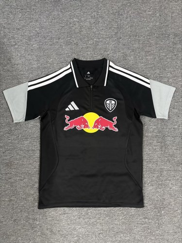 Fan Version 2026-2027 Leeds United Black Soccer Polo Football Shirt