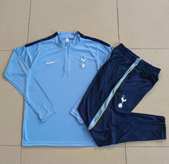 2026-2027 Tottenham Hotspur Blue Soccer Training Sweater and Pants Football Kit