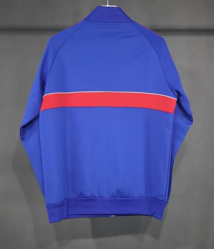 2026-2027 Manchester United Blue/Red Retro Collection Soccer Windbreaker Jacket Football Jacket