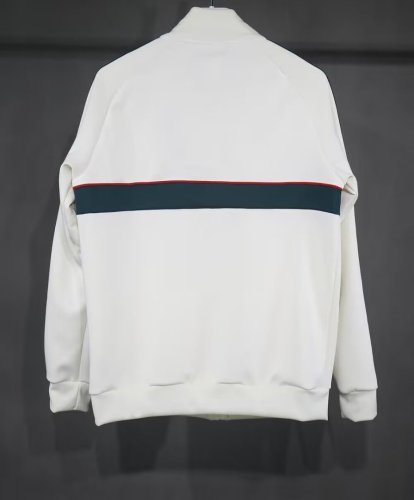 2026-2027 Real Madrid White/Green Retro Collection Soccer Windbreaker Jacket Football Jacket