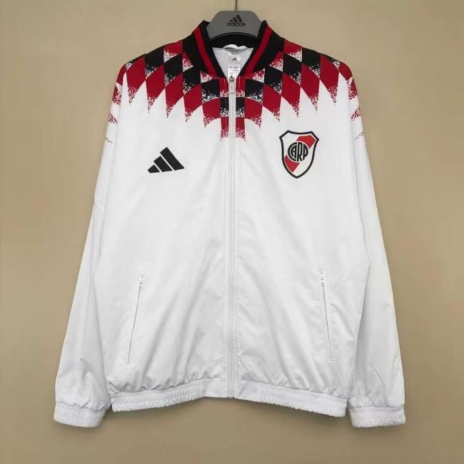 2026-2027 River Plate White Retro Model Soccer Windbreaker Jacket Football Jacket