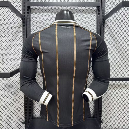 Long Sleeve Player Version 2026 Germany Third Away Black Soccer Jersey Football Shirt