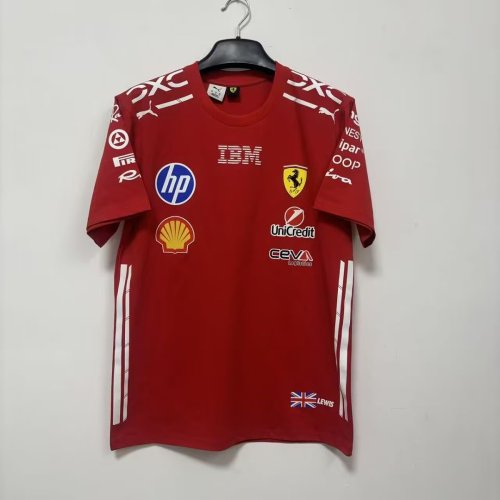 2026 Ferrari Red Hamilton T-shirt Racing Jersey