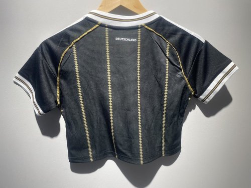 Women 2026-2027 Germany Third Away Black Crop Soccer Shirt Girl Football Jersey
