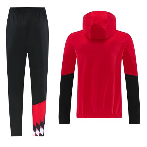 with Caps 2026-2027 Manchester United Red/Black Soccer Tracksuit Jacket Football Jacket and Pants