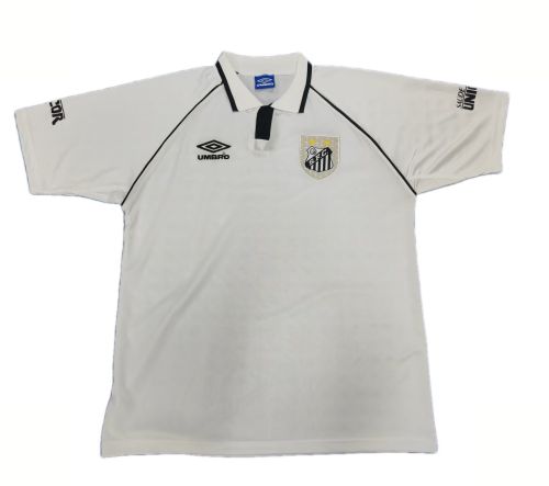 without Sponor Logo Retro Jersey 1997 Santos Home Soccer Jersey Vintage Football Shirt