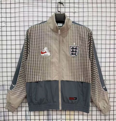 2026-2027 England Brown Soccer Windbreaker Jacket Football Jacket
