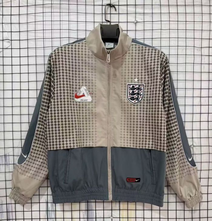 2026-2027 England Brown Soccer Windbreaker Jacket Football Jacket