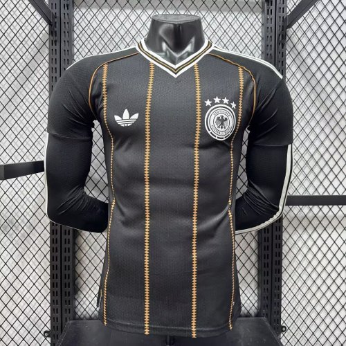 Long Sleeve Player Version 2026 Germany Third Away Black Soccer Jersey Football Shirt