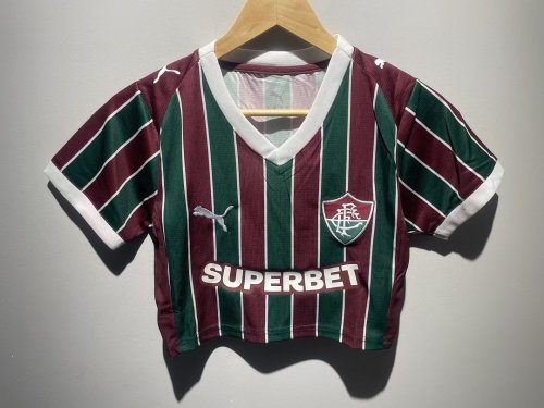 Women 2026-2027 Fluminense Home Crop Soccer Shirt Girl Football Jersey