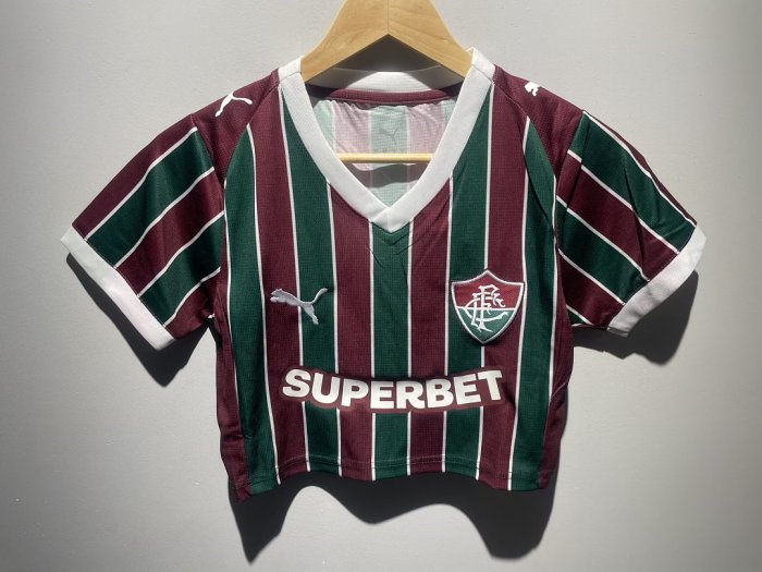 Women 2026-2027 Fluminense Home Crop Soccer Shirt Girl Football Jersey