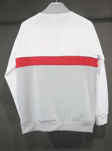 2026-2027 Liverpool White/Grey Retro Model Soccer Windbreaker Jacket Football Jacket