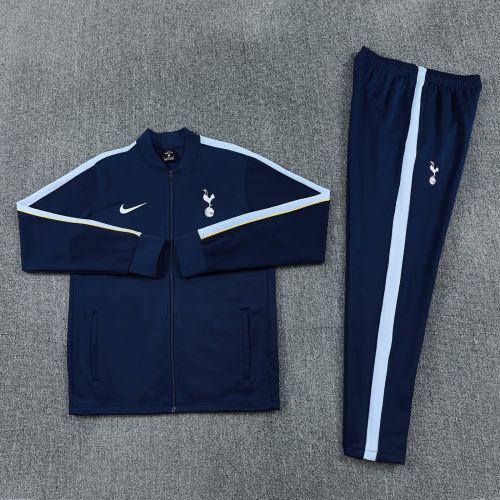 2026-2027 Tottenham Hotspur Dark Blue Windbreaker Soccer Tracksuit Jacket Football Jacket and Pants