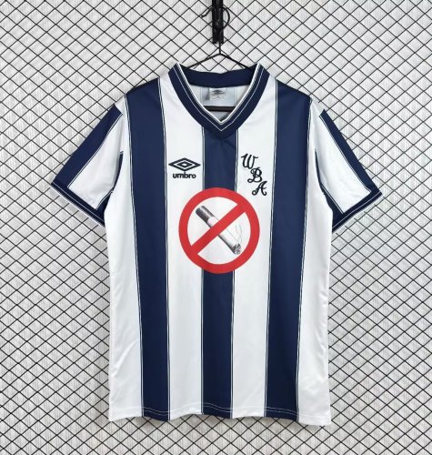 Retro Jersey 1984-1986 West Bromwich Albion Home Soccer Jersey Football Shirt