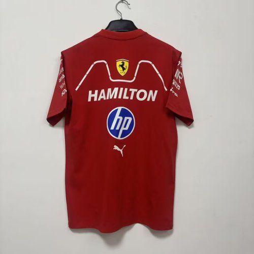 2026 Ferrari Red Hamilton T-shirt Racing Jersey