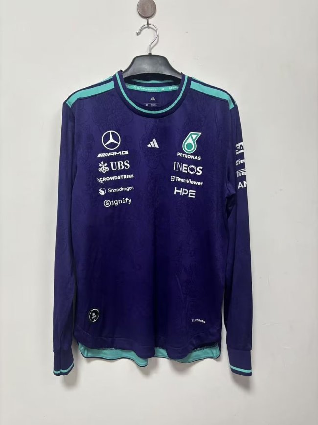 Long Sleeve 2026 Mercedes Purple T-shirt Mecedes Racing Polo