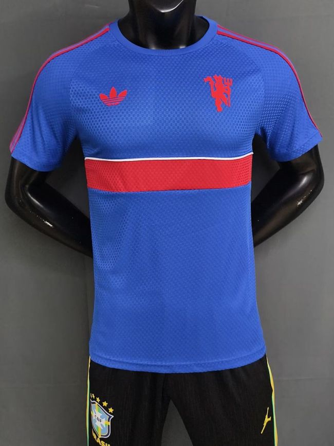 Player Version 2026-2027 Manchester United Blue/Red Retro Collection Soccer Jersey Football Shirt
