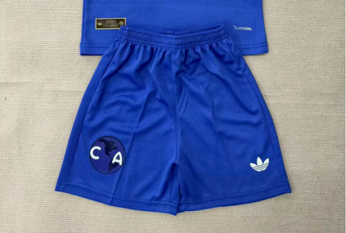 Fan Version 2026-2027 Club America 110th Anniversary Blue Soccer Shorts Football Shorts