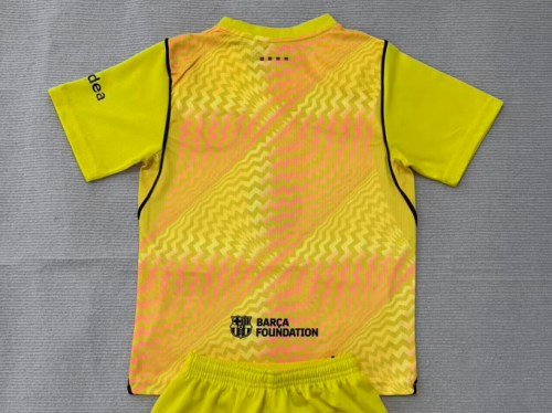 Barca Camisetas de Futbol Fans Version 2026-2027 Barcelona Yellow Goalkeeper Soccer Jersey