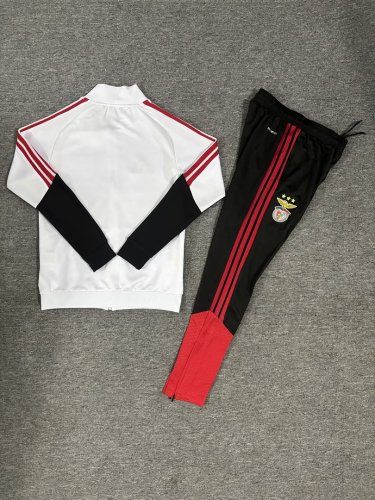 2026-2027 Benfica White/Black Soccer Windbreaker Tracksuit Jacket Football Jacket and Pants