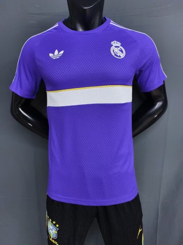 Player Version 2026-2027 Real Madrid Purple/White Retro Collection Soccer Jersey Real Football Shirt