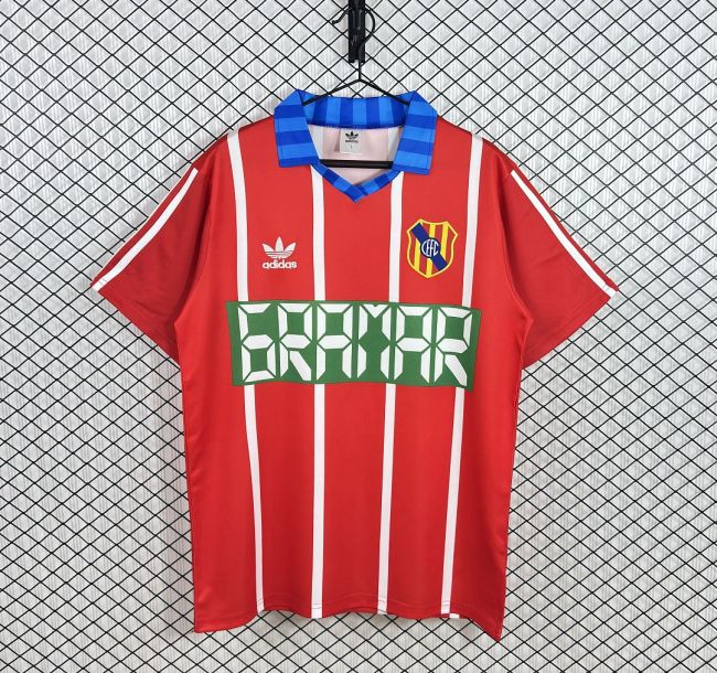 with LFP Patch Retro Camisetas de Futbol 1992-1993 Espanyol Home Soccer Jersey Vintage Football Shirt