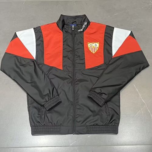 2026-2027 Sevilla Black EQT Soccer Windbreaker Jacket Football Jacket