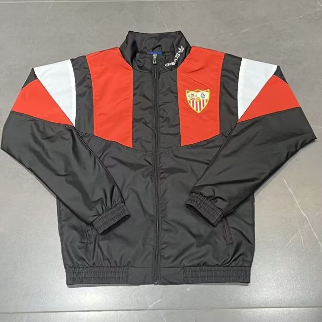 2026-2027 Sevilla Black EQT Soccer Windbreaker Jacket Football Jacket