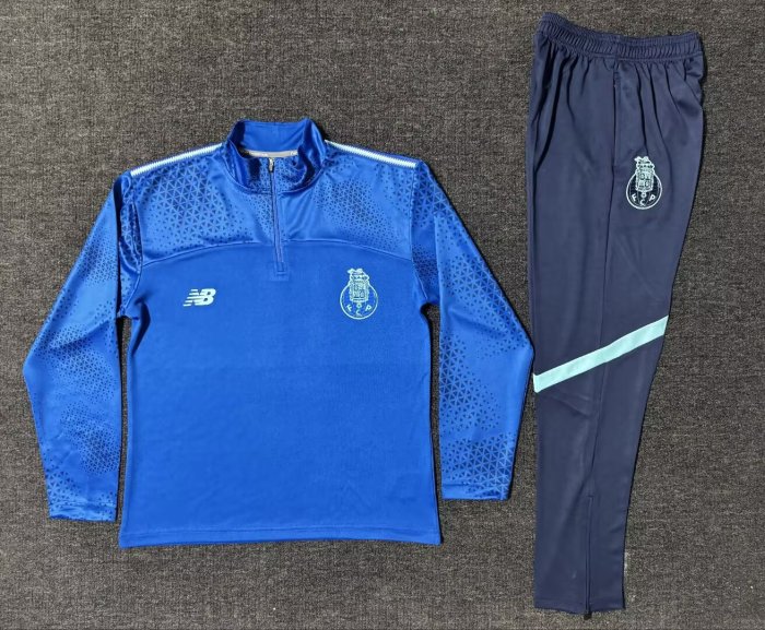 2026-2027 Porto Blue Soccer Training Sweater and Pants Football Kit