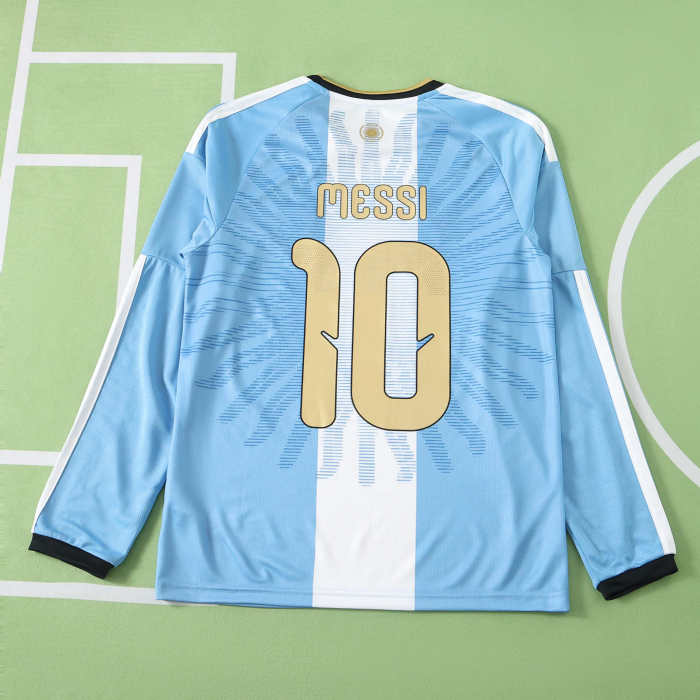 Long Sleeve Fan Version Argentina X Messi 2026 Special Edition Messi 10 Soccer Jersey Football Shirt